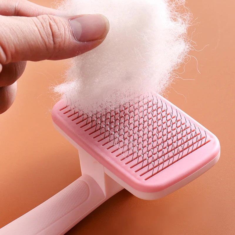 Kimpets Dog Comb Self Cleaning Cat Brush Comb Pet Grooming Hair Remover Combs Brush Floating Hair Pet Grooming Cat Supplies